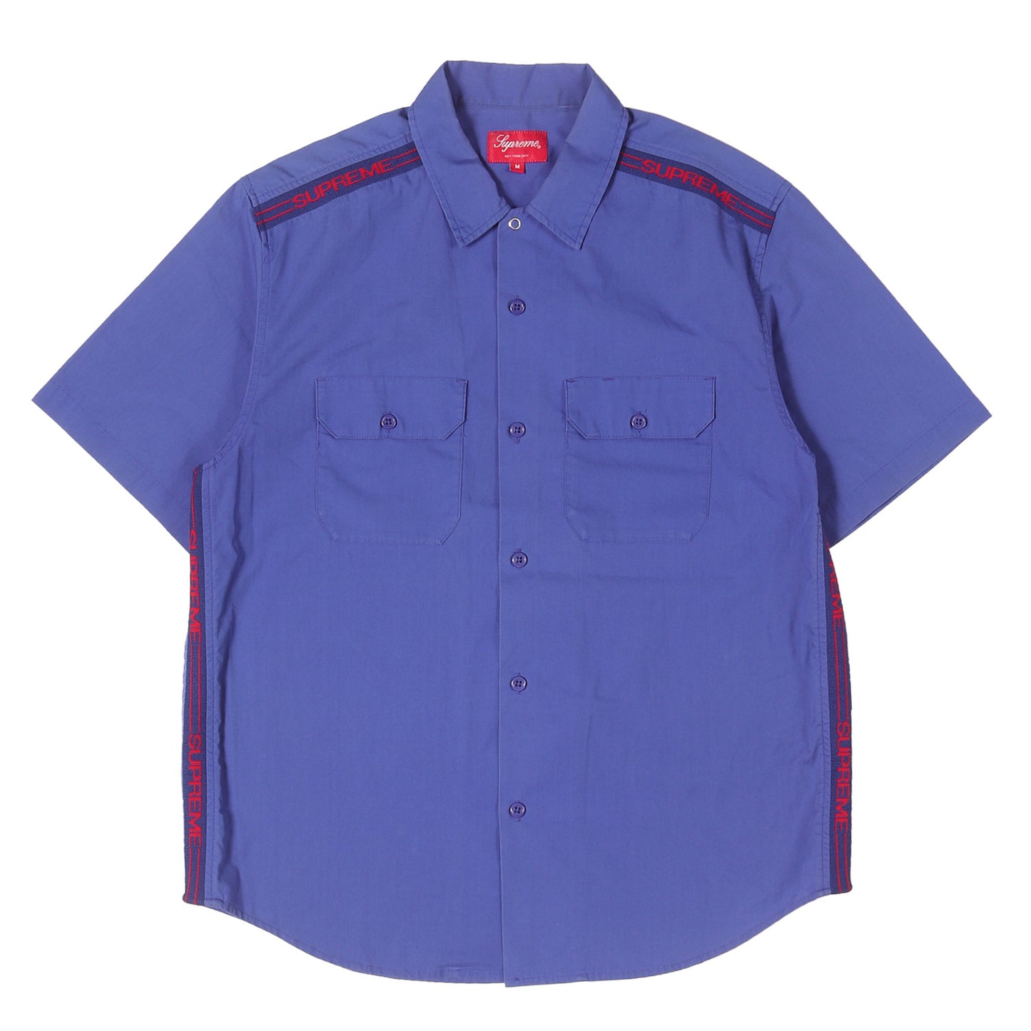 21SS ロゴニットリブ コットンツイル 半袖 ワークシャツ (Logo Rib S/S Work Shirt)