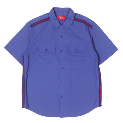 21SS ロゴニットリブ コットンツイル 半袖 ワークシャツ (Logo Rib S/S Work Shirt)
