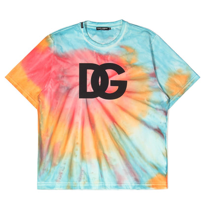 DGロゴマーク タイダイ染め ジャージーコットン クルーネック Tシャツ (G8ON2T G7C8N)