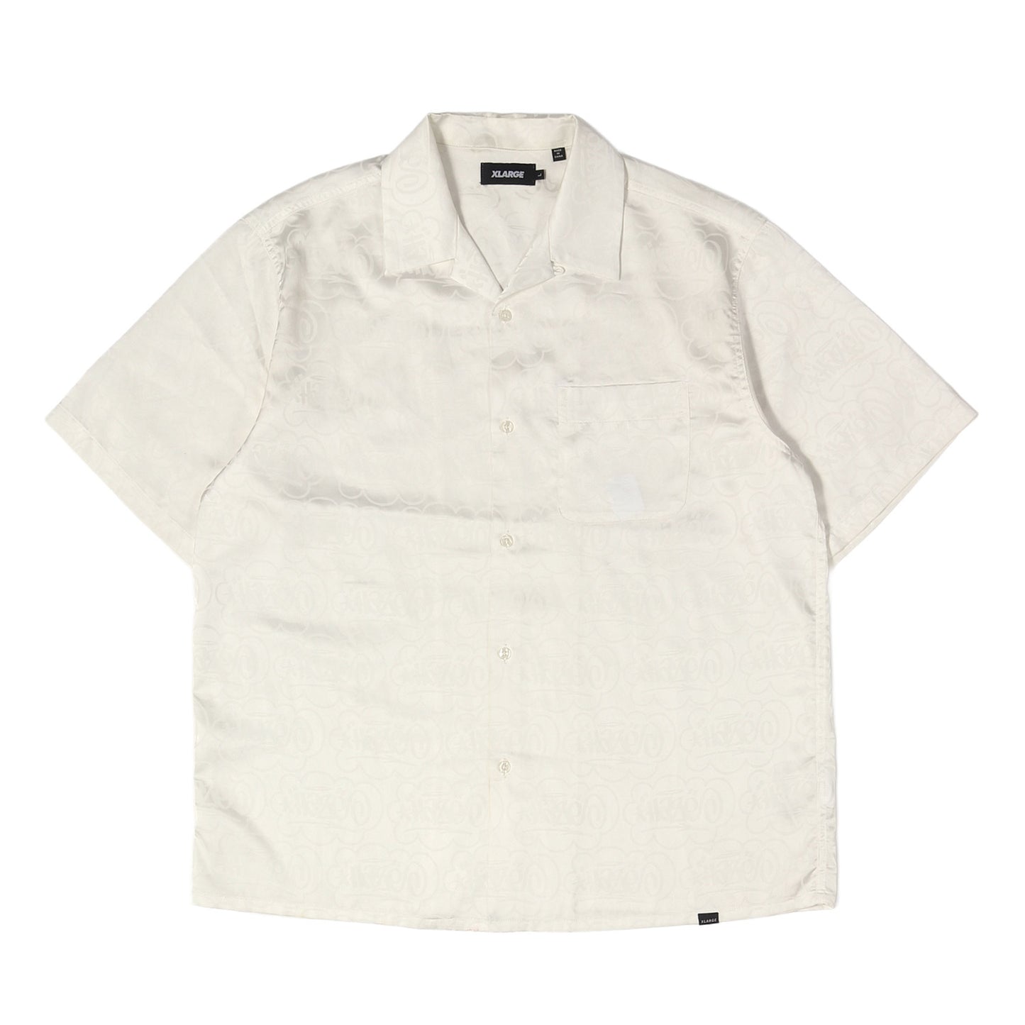 ×ERIC HAZE タギングロゴ モノグラム オープンカラー 半袖 ボタンシャツ (TAG JACQUARD S/S SHIRT)