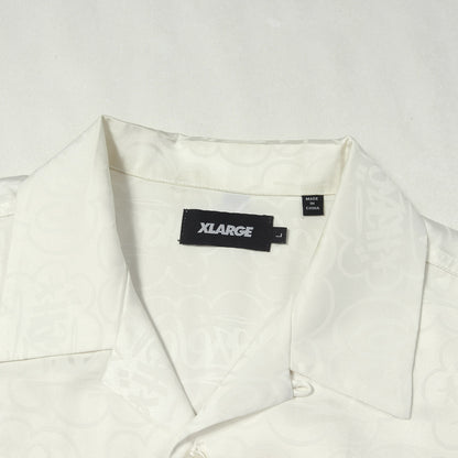 ×ERIC HAZE タギングロゴ モノグラム オープンカラー 半袖 ボタンシャツ (TAG JACQUARD S/S SHIRT)