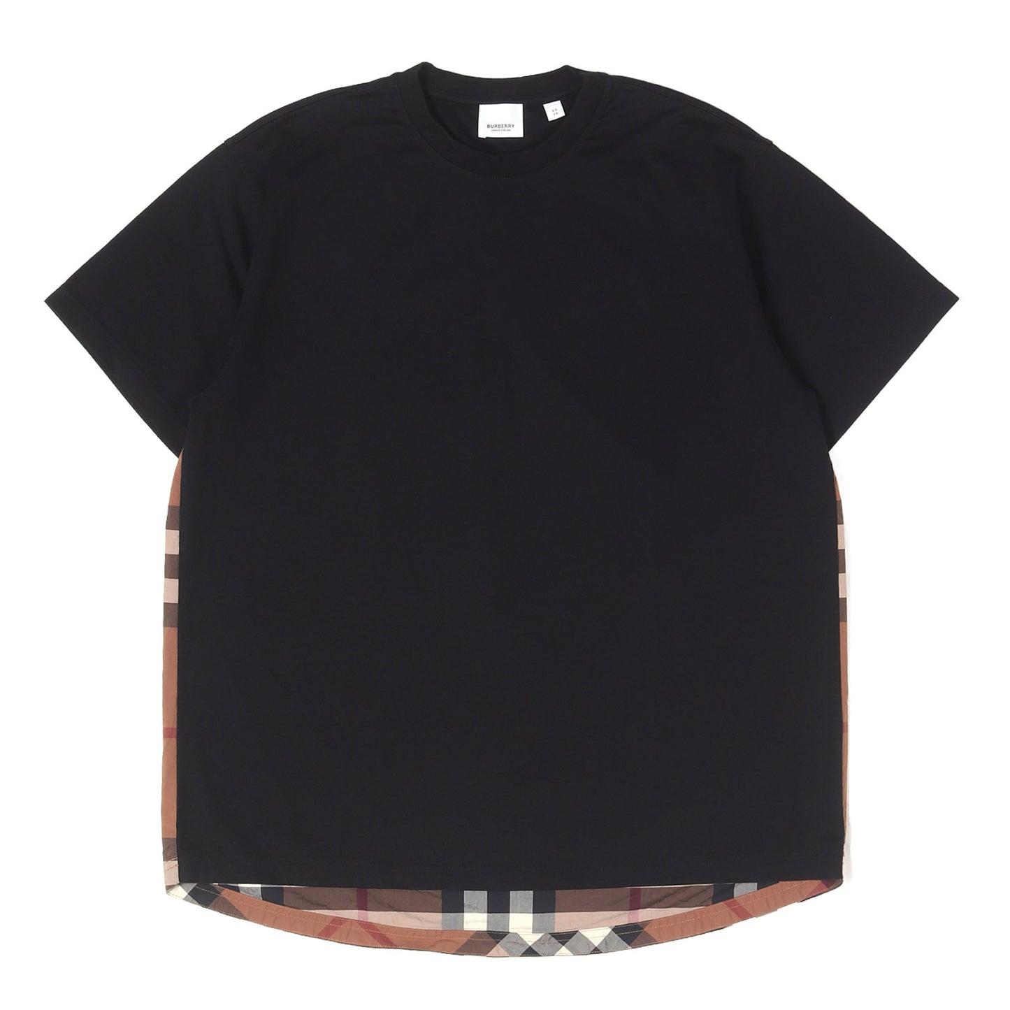 ノバチェック / ストレッチコットン ドッキング クルーネック Tシャツ