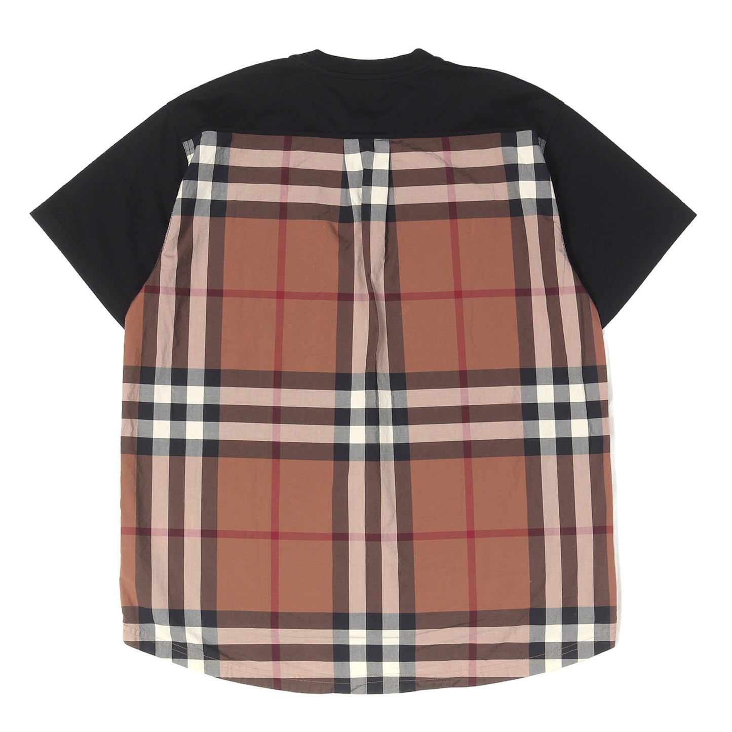 ノバチェック / ストレッチコットン ドッキング クルーネック Tシャツ
