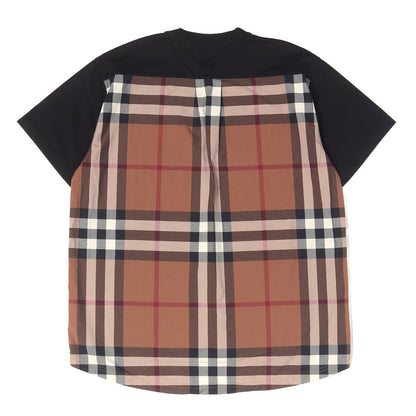 ノバチェック / ストレッチコットン ドッキング クルーネック Tシャツ