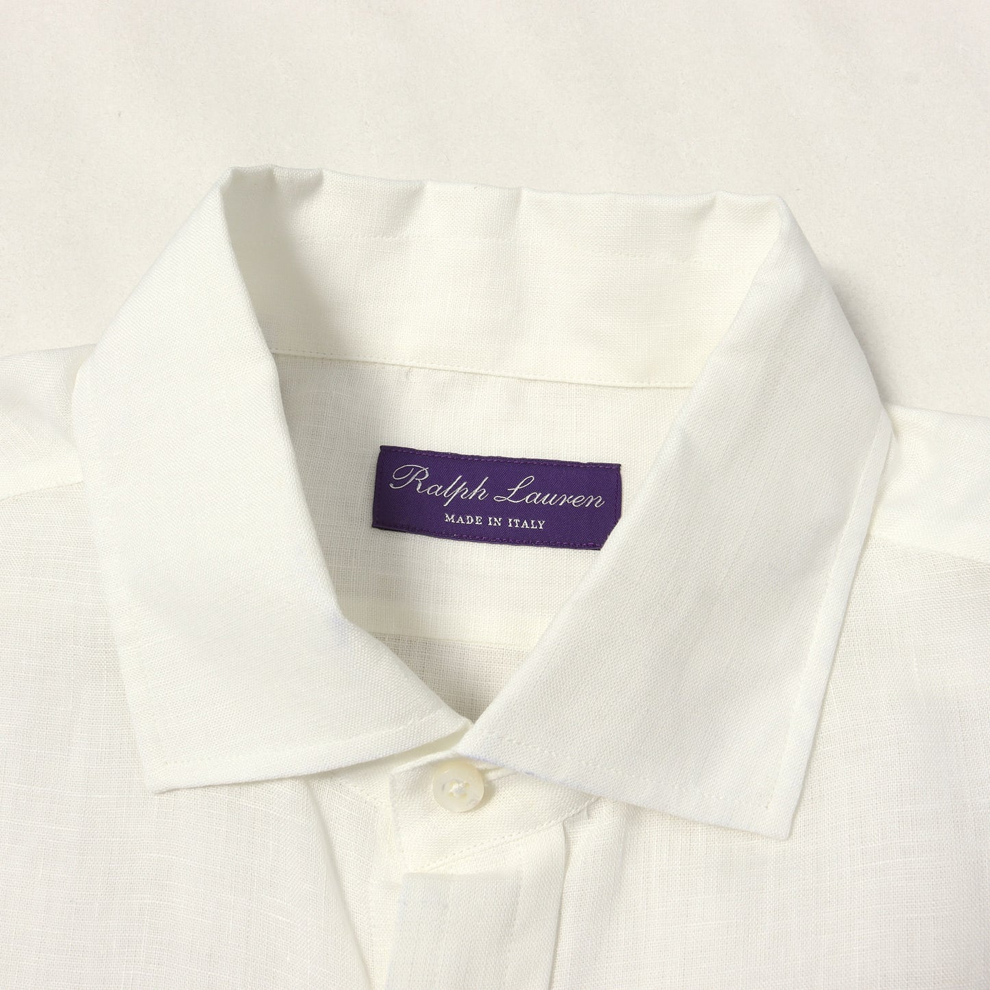 PURPLE LABEL ワイドカラー リネンシャツ