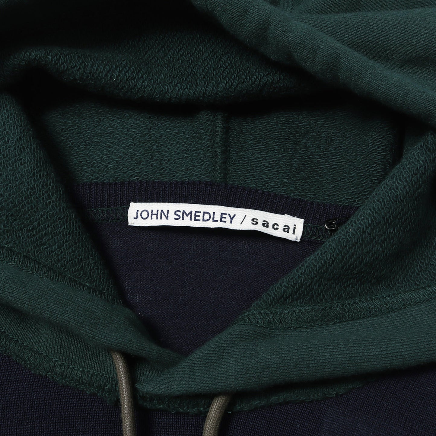 ×JOHN SMEDLEY ウール×スウェット コンビ パーカー