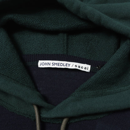 ×JOHN SMEDLEY ウール×スウェット コンビ パーカー