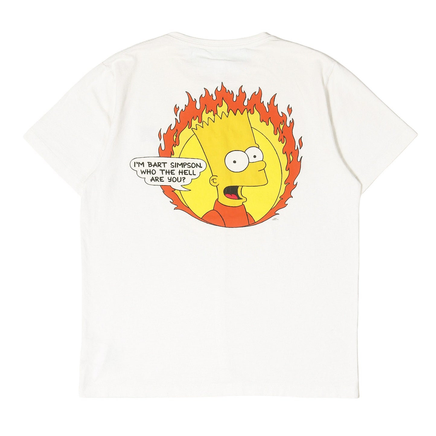 ×THE SIMPSONS キャラクター プリント クルーネック Tシャツ (TEENAGER SIMPSON FLAME BART T-Shirt)