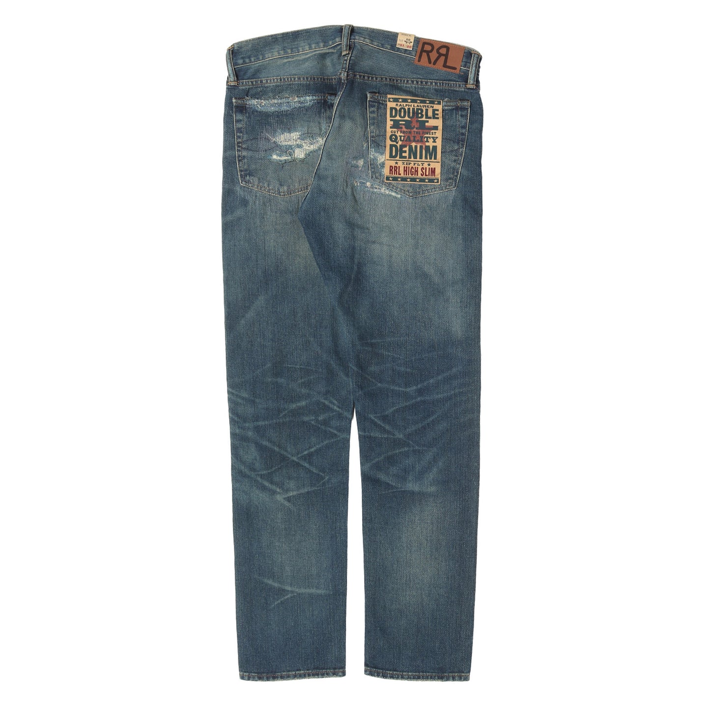 24AW ダメージリペア加工 ハイスリム デニムパンツ (JAPAN WOVEN SELVEDGE DENIM ZIP FLY HIGH SLIM)