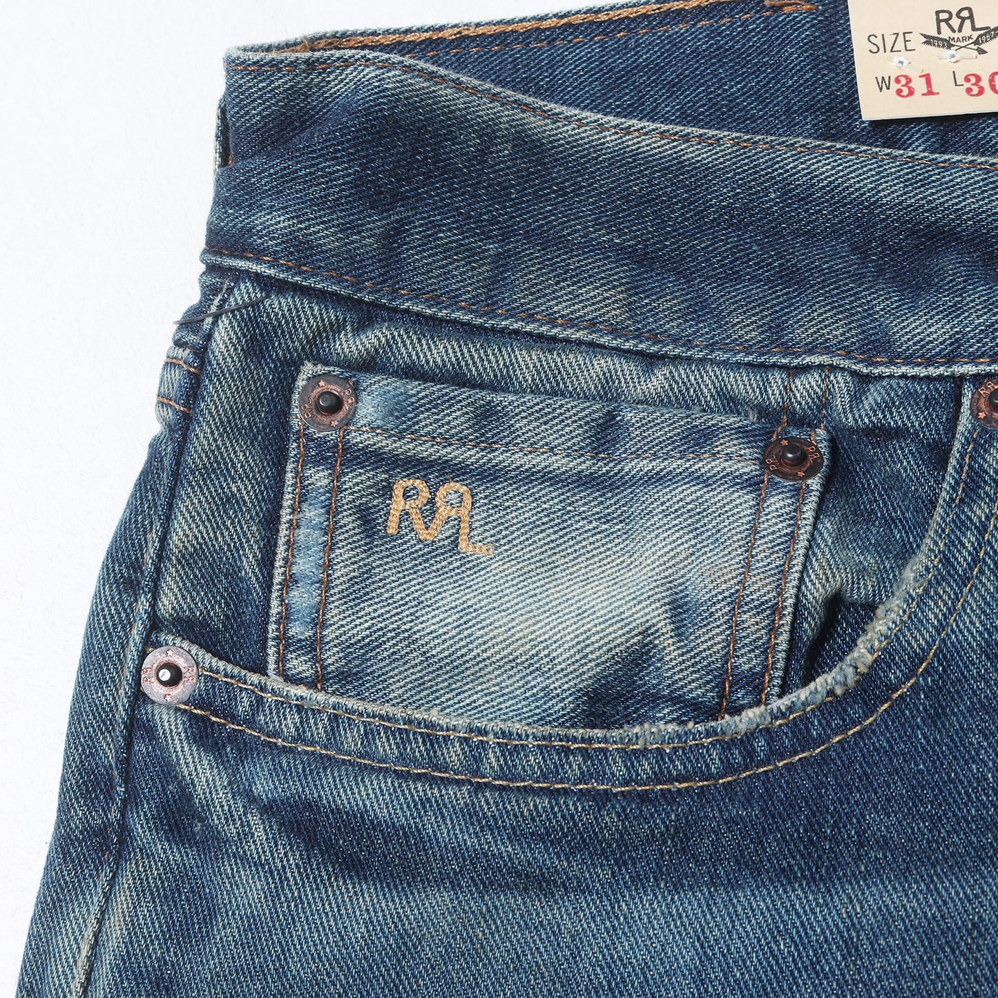 24AW ダメージリペア加工 ハイスリム デニムパンツ (JAPAN WOVEN SELVEDGE DENIM ZIP FLY HIGH SLIM)