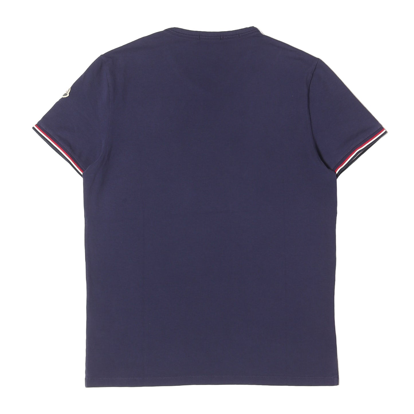 ワッペン付き トリコロールリブ ストレッチ Vネック Tシャツ (MAGLIA T-SHIRT)