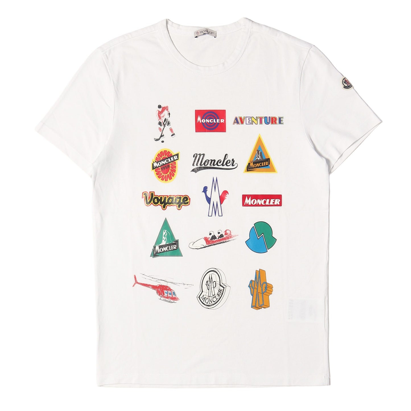 ワッペン付き マルチロゴ プリント Tシャツ (MAGLIA T-SHIRT)