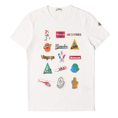 ワッペン付き マルチロゴ プリント Tシャツ (MAGLIA T-SHIRT)