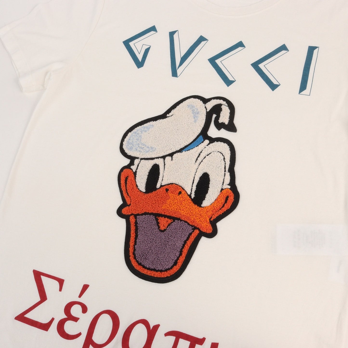×Disney ドナルドダック シェニールワッペン Tシャツ