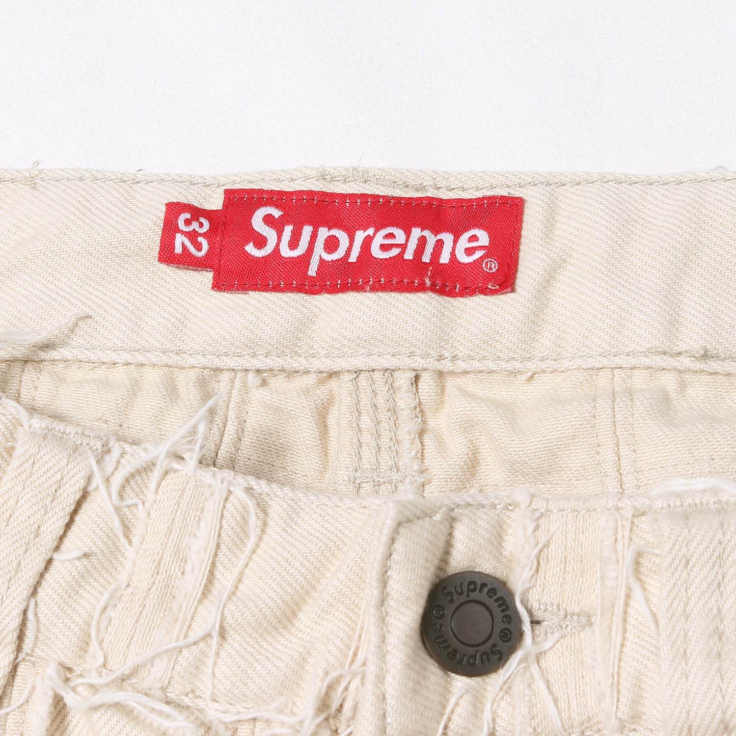 23SS ほつれ パッチワーク バギー デニム ショーツ (Frayed Patchwork Baggy Denim Short)