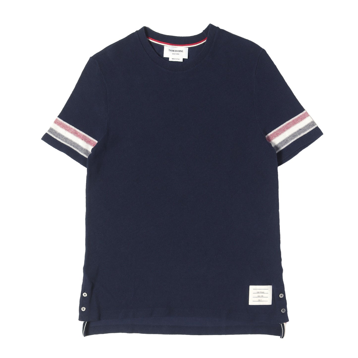 トリコロールライン コットンジャージー Tシャツ