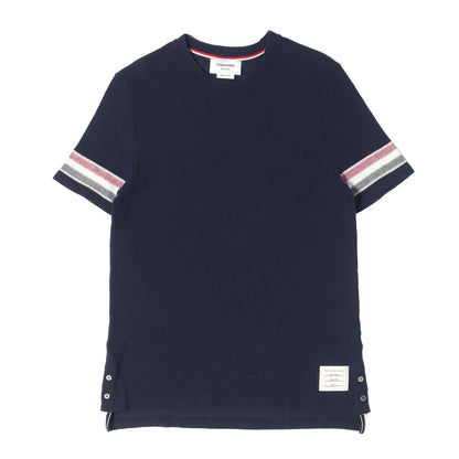 トリコロールライン コットンジャージー Tシャツ