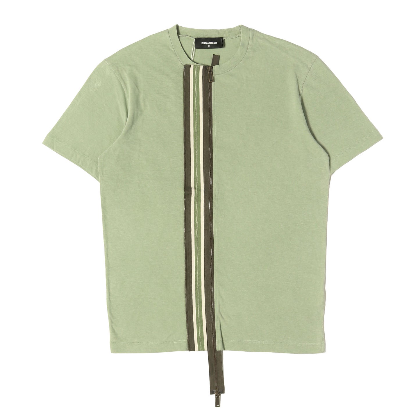 マルチジップデザイン クルーネック Tシャツ(Multi-Zip Cotton Jersey T-Shirt)