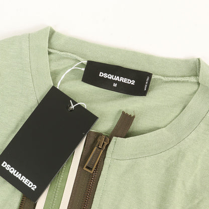 マルチジップデザイン クルーネック Tシャツ(Multi-Zip Cotton Jersey T-Shirt)