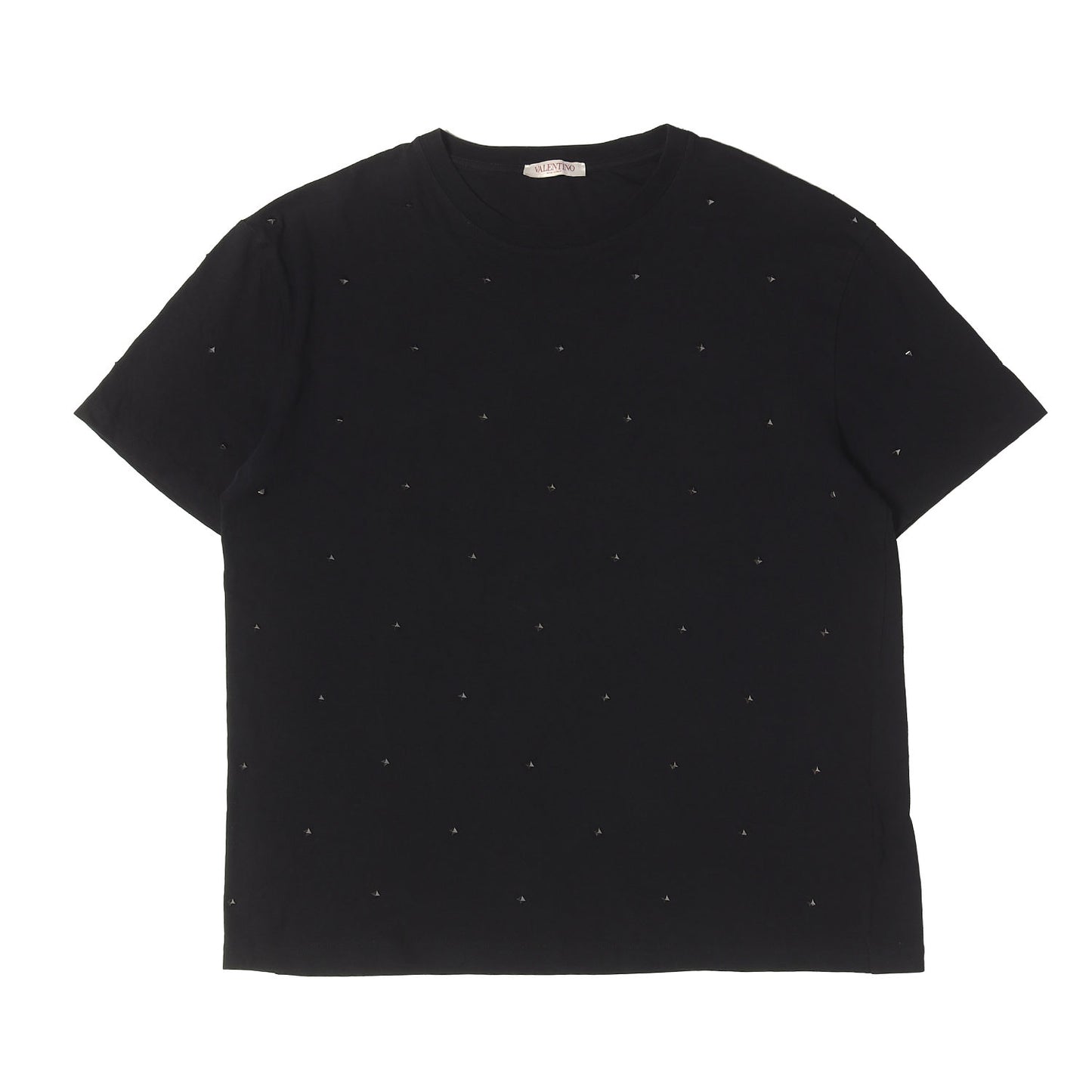 ピラミッドスタッズ付き クルーネック Tシャツ