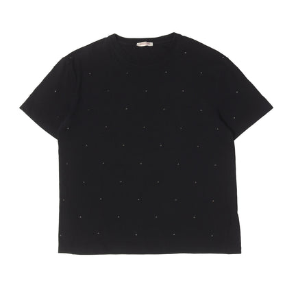 ピラミッドスタッズ付き クルーネック Tシャツ