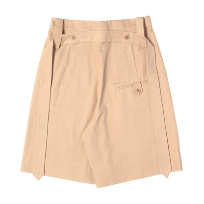 ベルト付き プリーツ ツイル ワイドショーツ(Folded Shorts)
