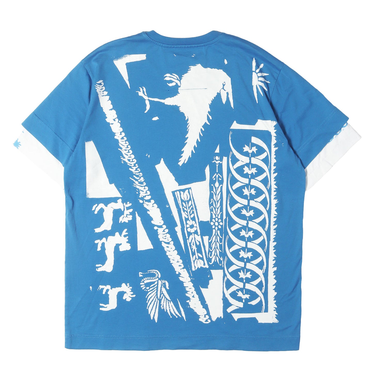 グラフィックプリント レイヤード オーバーサイズ Tシャツ(OVERSIZED FIT)