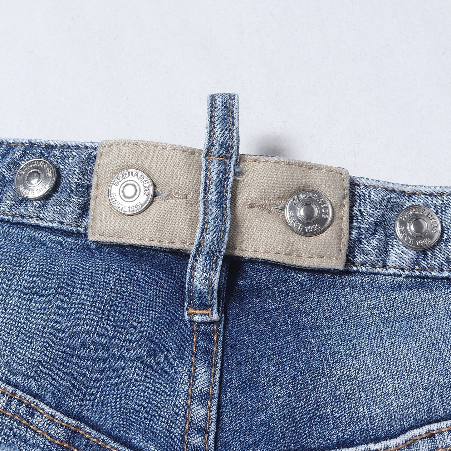 24SS ダメージリペア加工 ストレッチ デニムショーツ(Marine Short)