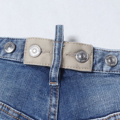 24SS ダメージリペア加工 ストレッチ デニムショーツ(Marine Short)
