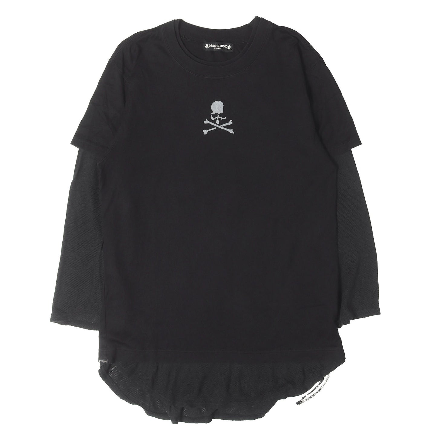20SS MASTERMIND WORLD メッシュレイヤード ロングスリーブ Tシャツ