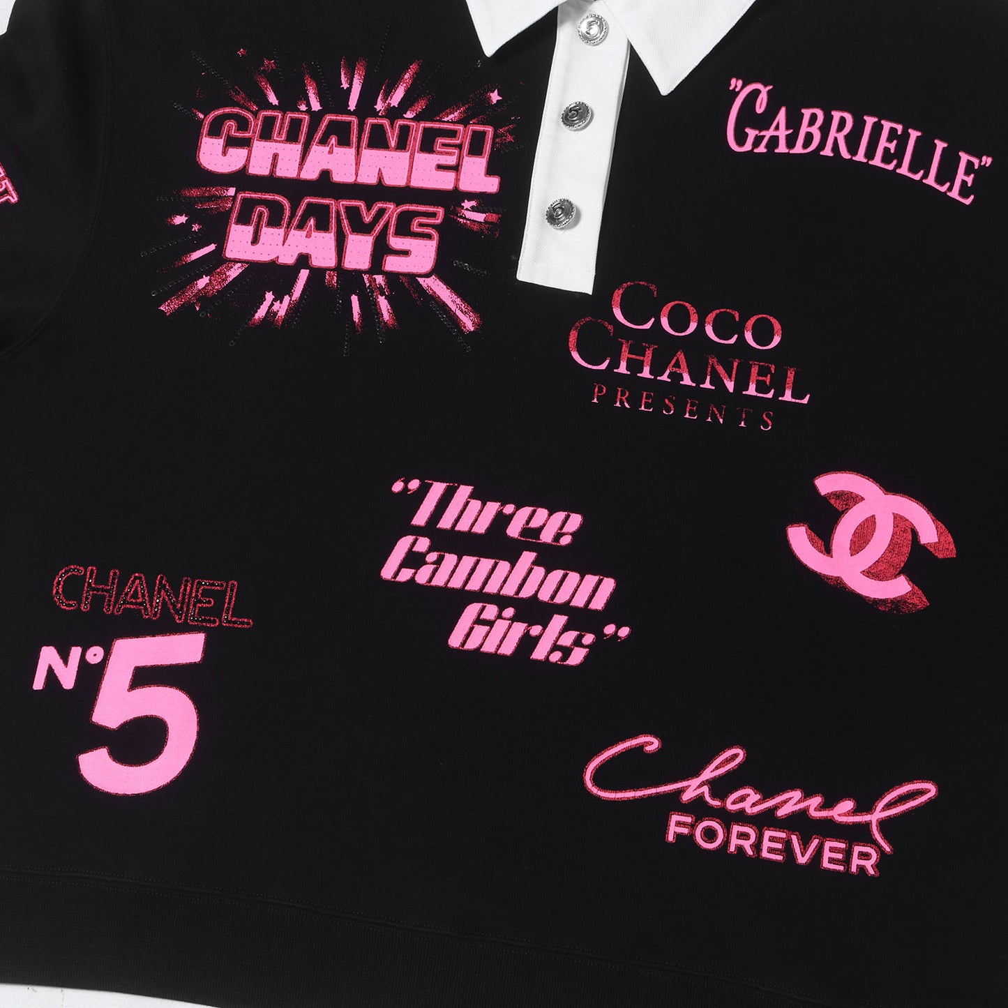 21SS GABRIELLE COCO No5 マルチロゴ スウェット ポロシャツ(P70689V62077)
