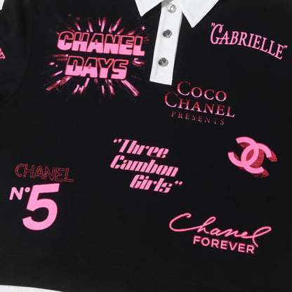 21SS GABRIELLE COCO No5 マルチロゴ スウェット ポロシャツ(P70689V62077)