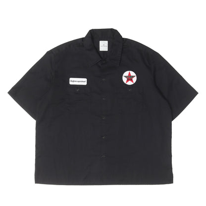 24SS ワッペン付き T/Cツイル ワーク 半袖シャツ(S/S WORK SHIR)