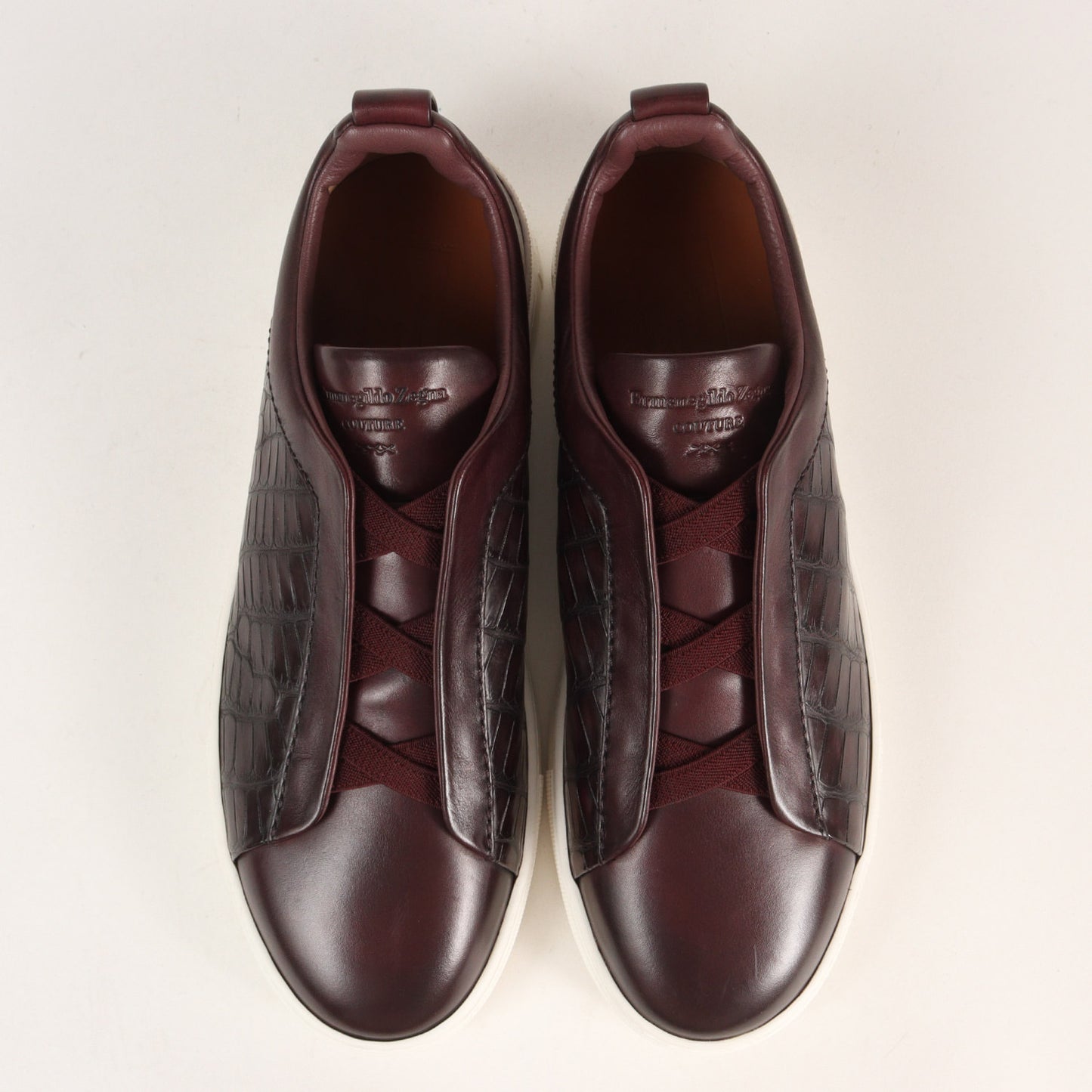 クロコダイル型押しレザー コンビ ティツィアーノ スニーカー(Tiziano Leather)