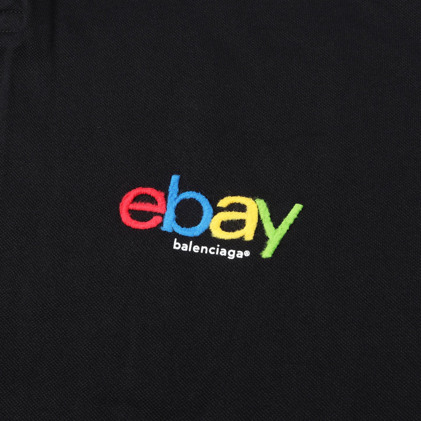 24AW ×ebay ロゴ刺繍 オーバーサイズ 鹿の子 ポロシャツ