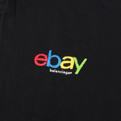 24AW ×ebay ロゴ刺繍 オーバーサイズ 鹿の子 ポロシャツ