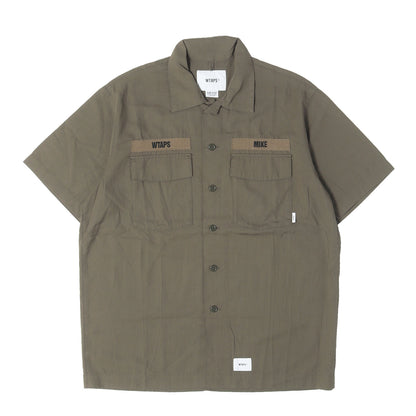 20SS レーヨン/ポリ ミリタリー 半袖シャツ(BUDS SS / SHIRT. RAPO. POPLIN)