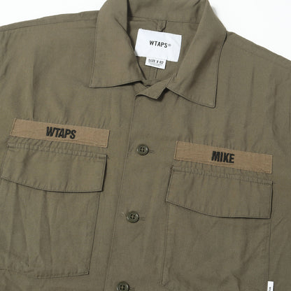 20SS レーヨン/ポリ ミリタリー 半袖シャツ(BUDS SS / SHIRT. RAPO. POPLIN)