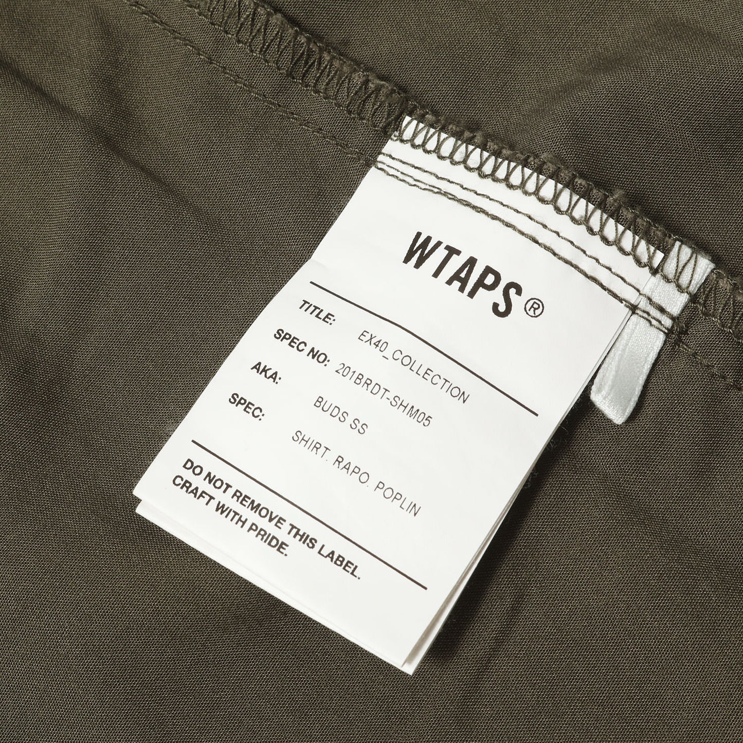 20SS レーヨン/ポリ ミリタリー 半袖シャツ(BUDS SS / SHIRT. RAPO. POPLIN)