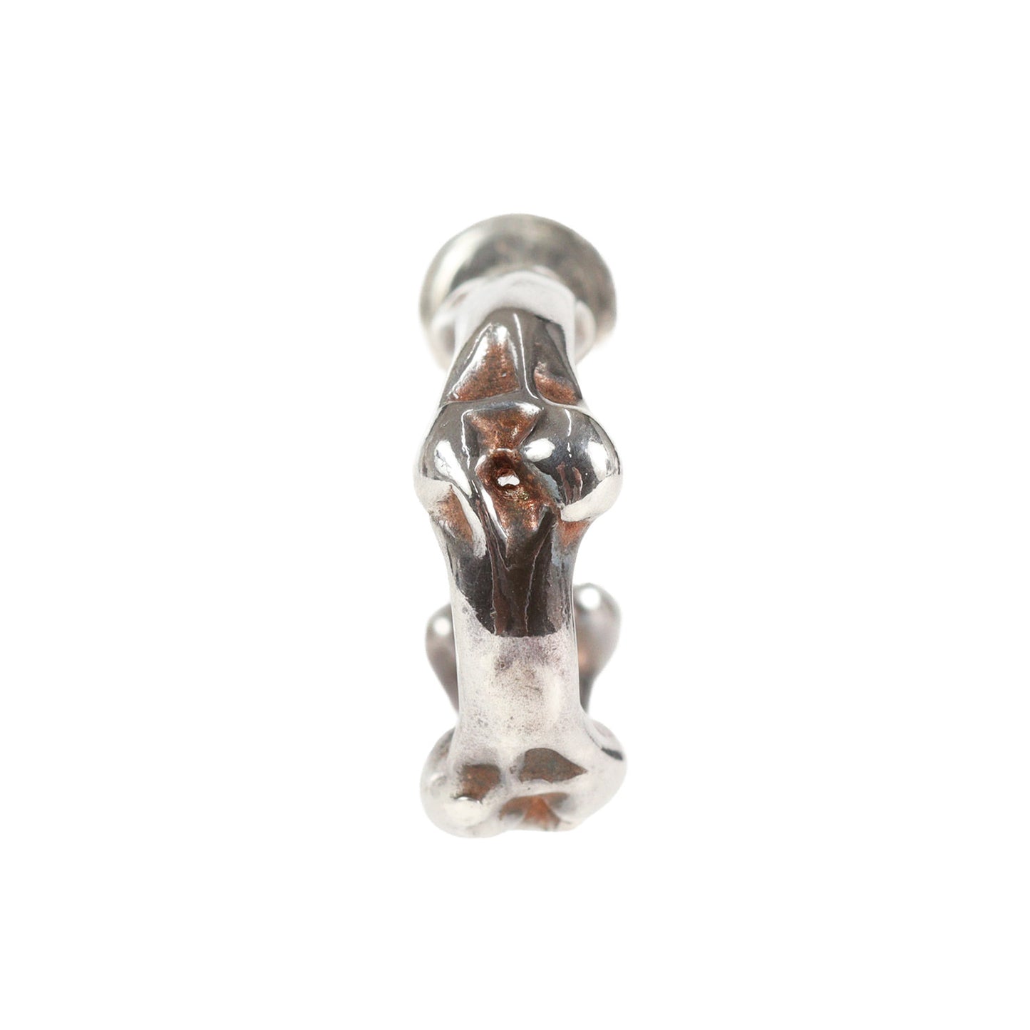 ボーン シルバー ピアス (sspj.0017 bone shaped earrings S)