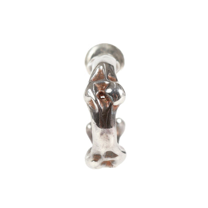 ボーン シルバー ピアス (sspj.0017 bone shaped earrings S)