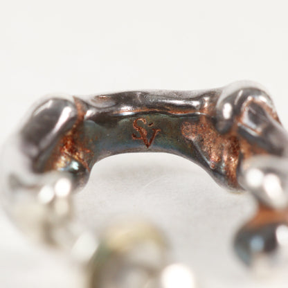 ボーン シルバー ピアス (sspj.0017 bone shaped earrings S)