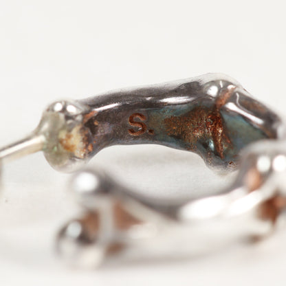 ボーン シルバー ピアス (sspj.0017 bone shaped earrings S)