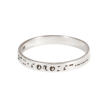 21AW ×END CUSTOM JEWELLERS モールス信号 バンド リング(sa.0042AW21 morse code band ring)