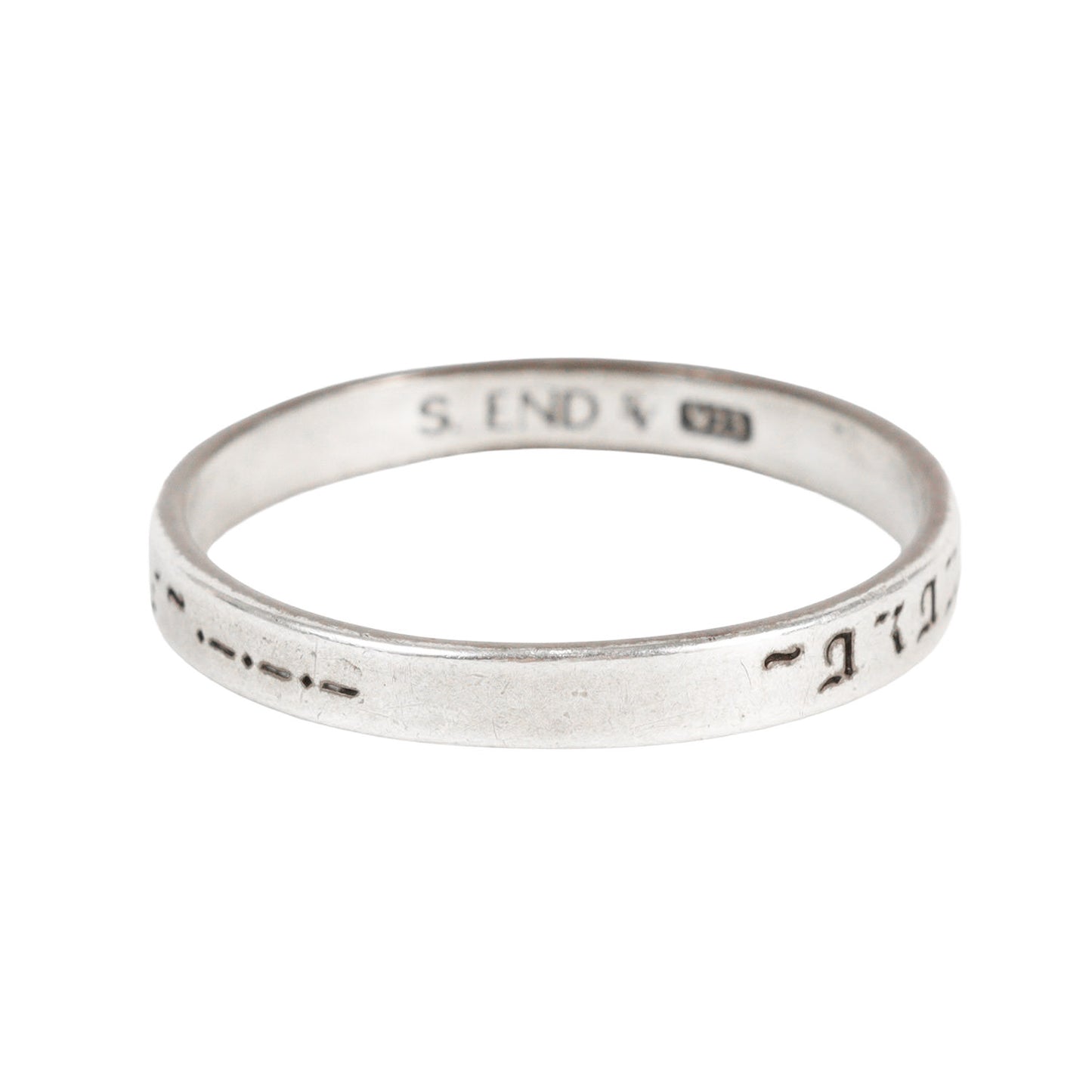 21AW ×END CUSTOM JEWELLERS モールス信号 バンド リング(sa.0042AW21 morse code band ring)