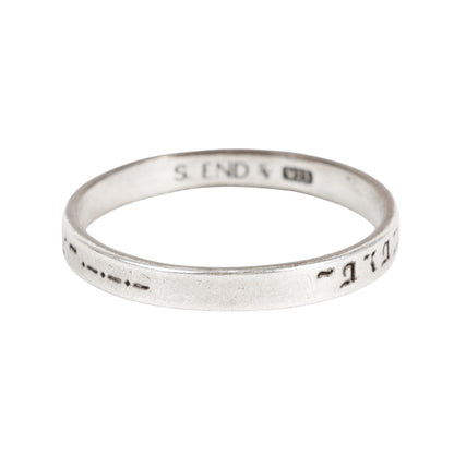 21AW ×END CUSTOM JEWELLERS モールス信号 バンド リング(sa.0042AW21 morse code band ring)