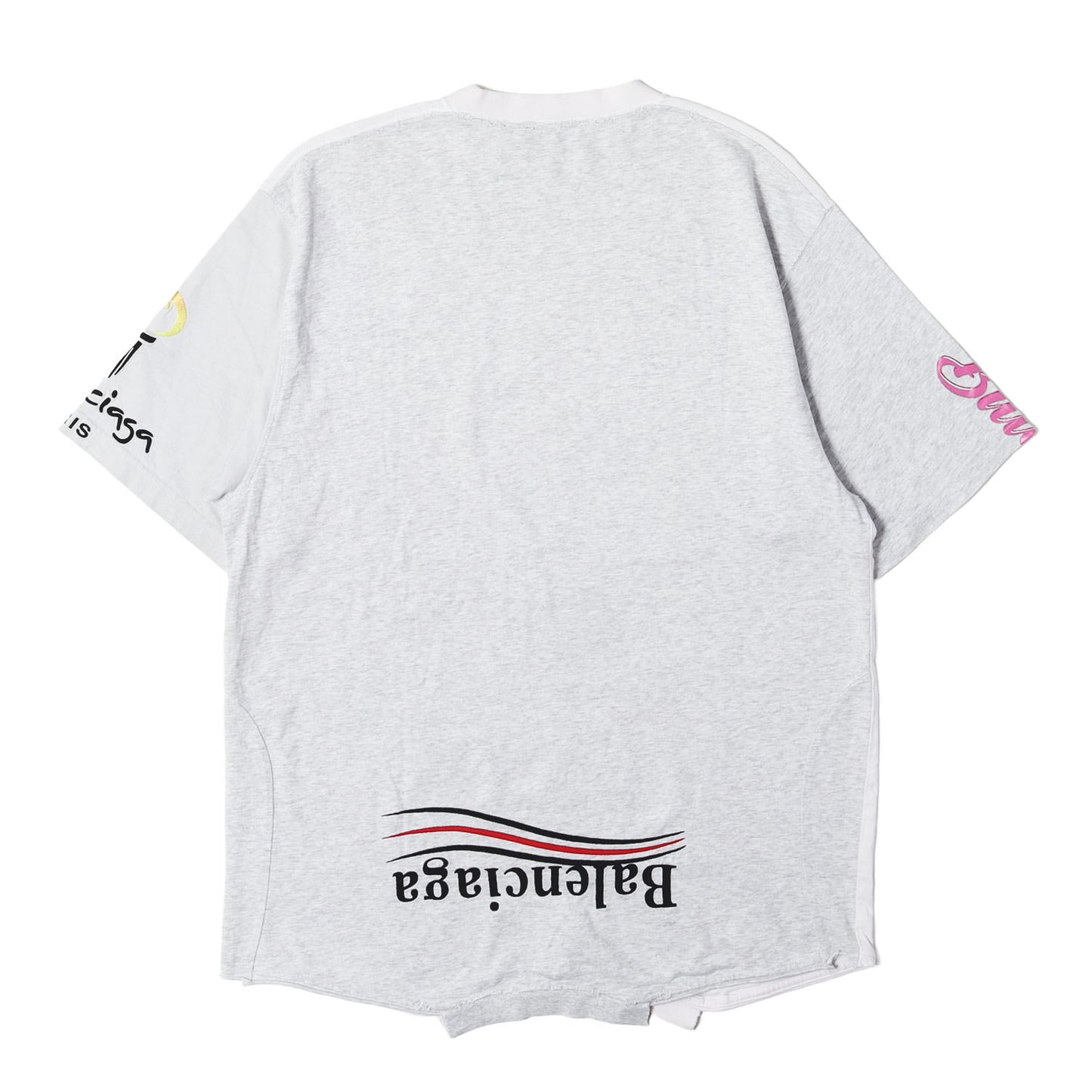 22SS ダメージ加工 アップサイドダウン Tシャツ(UPSIDE DOWN)