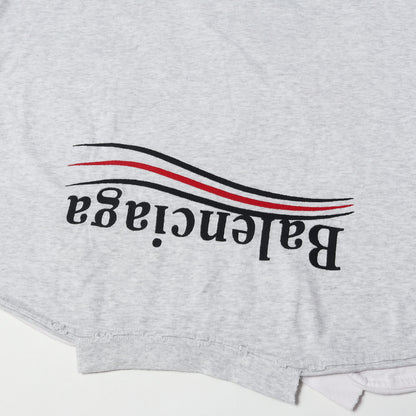 22SS ダメージ加工 アップサイドダウン Tシャツ(UPSIDE DOWN)