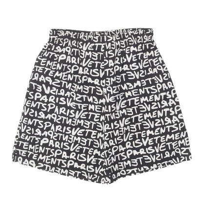 グラフィティ柄 コットン イージーショーツ(Grafitti Print Poplin Shorts)