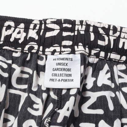 グラフィティ柄 コットン イージーショーツ(Grafitti Print Poplin Shorts)